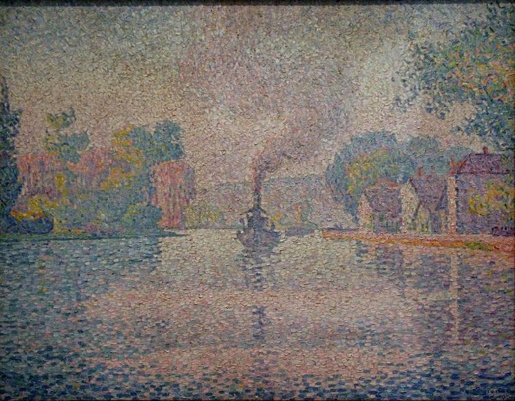 Paul Signac L'Hirondelle Steamer on the Seine